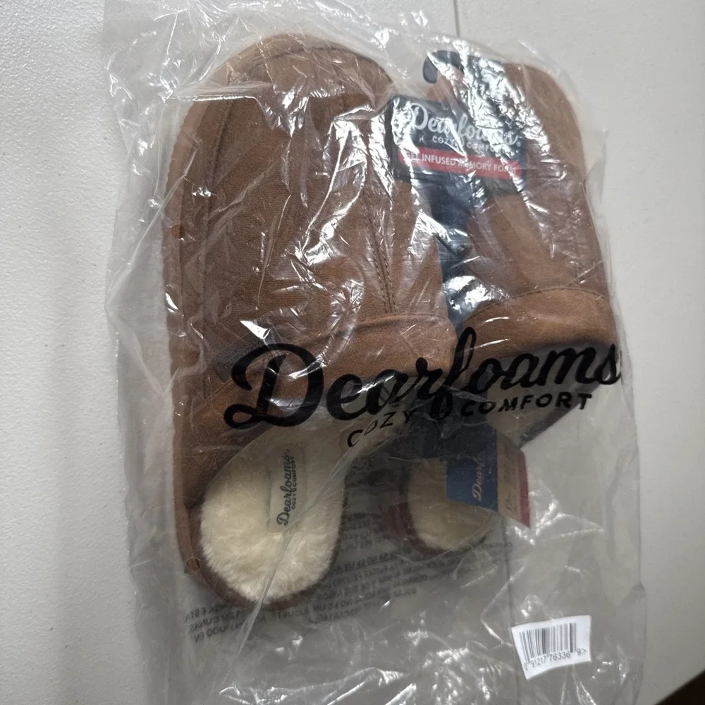 Dearfoams Brown Men's Slippers 7-8 New in Bag